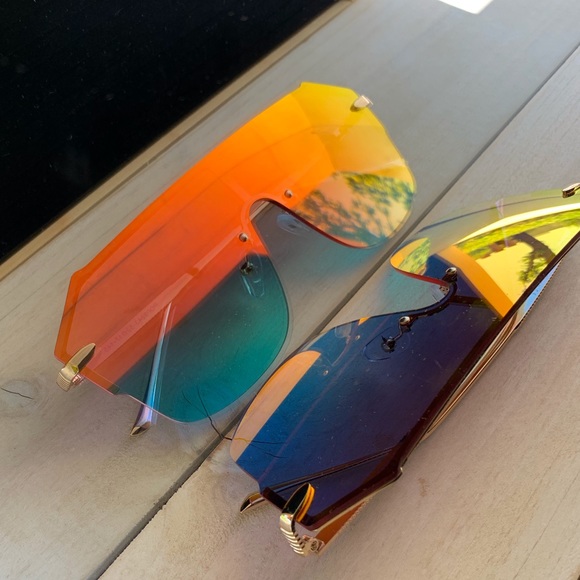 "Dream Girl" Orange Mirrored Sunglasses - Picture 4 of 8
